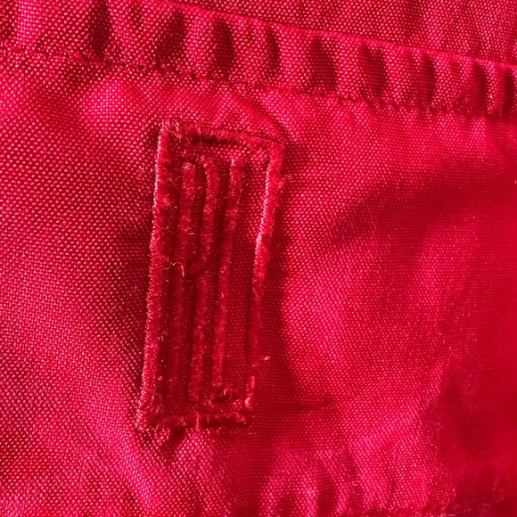 Ralph Lauren Vintage Red Button Front 100% Silk Blouse Size 6 Front Chest Pocket - Picture 4 of 5